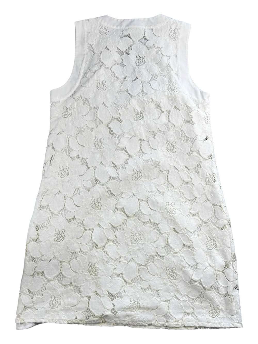 BCBGeneration Ivory Lace V-Neck Dress Size M - Floral Summer Wear - Picture 2 of 4